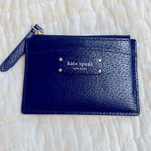 Kate Spade navy card case wallet